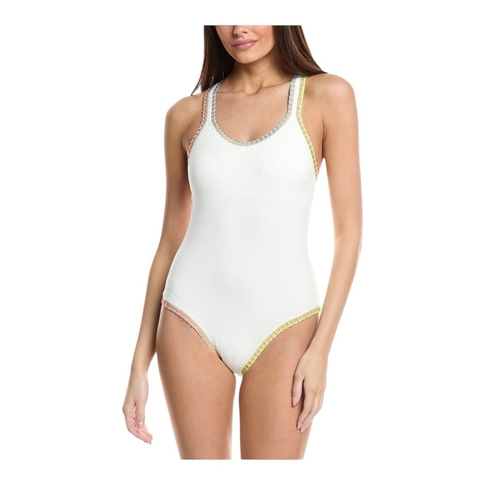 Ferrarini × PQ Crochet-Trim One-Piece Swimsuit NWT